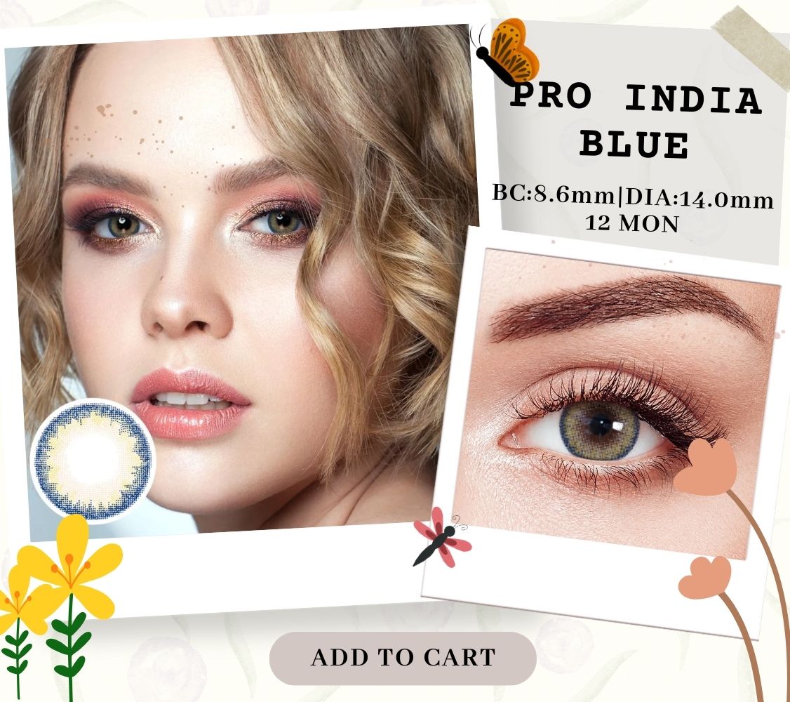 [US Warehouse] Pro India Blue Prescription Contact Lenses