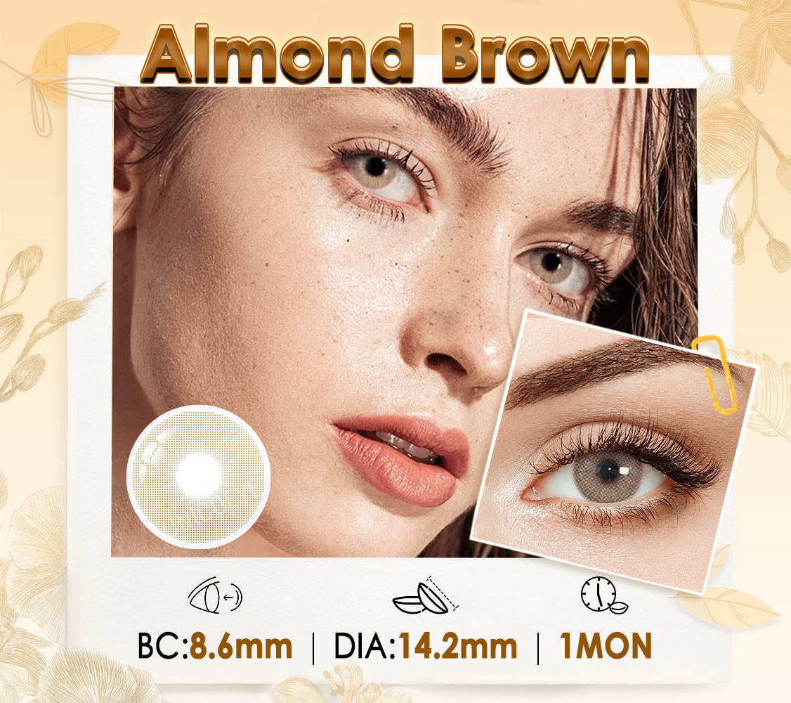 Almond Brown Monthly Contact Lenses