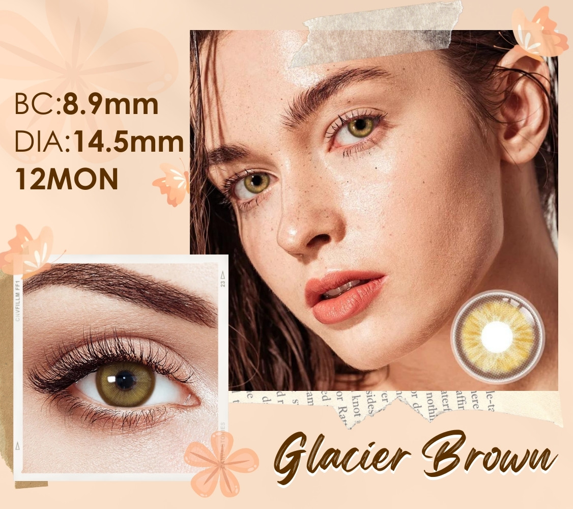 Glacier Brown Yearly Contact Lenses