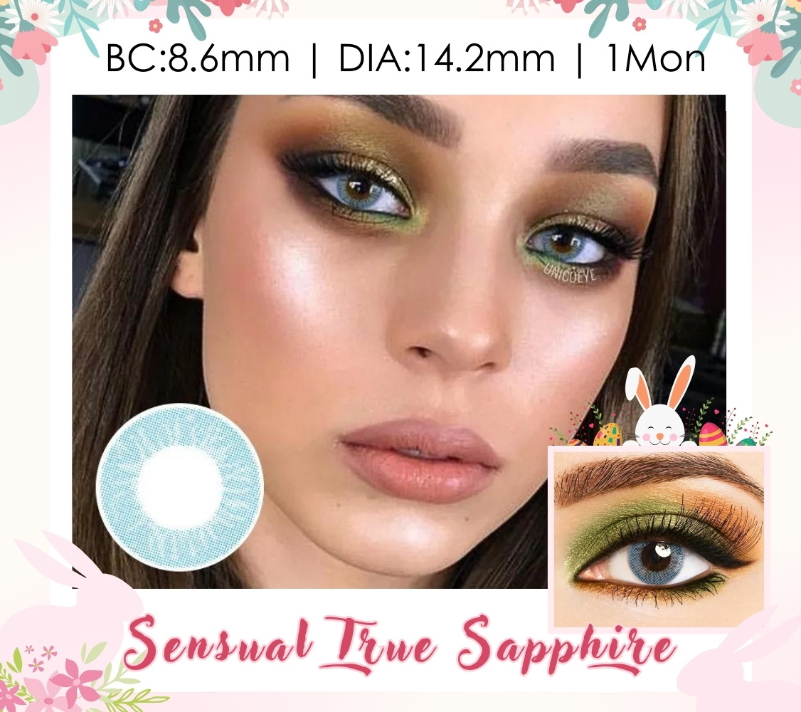 [US Warehouse] Sensual True Sapphire Prescription Monthly Contact Lenses