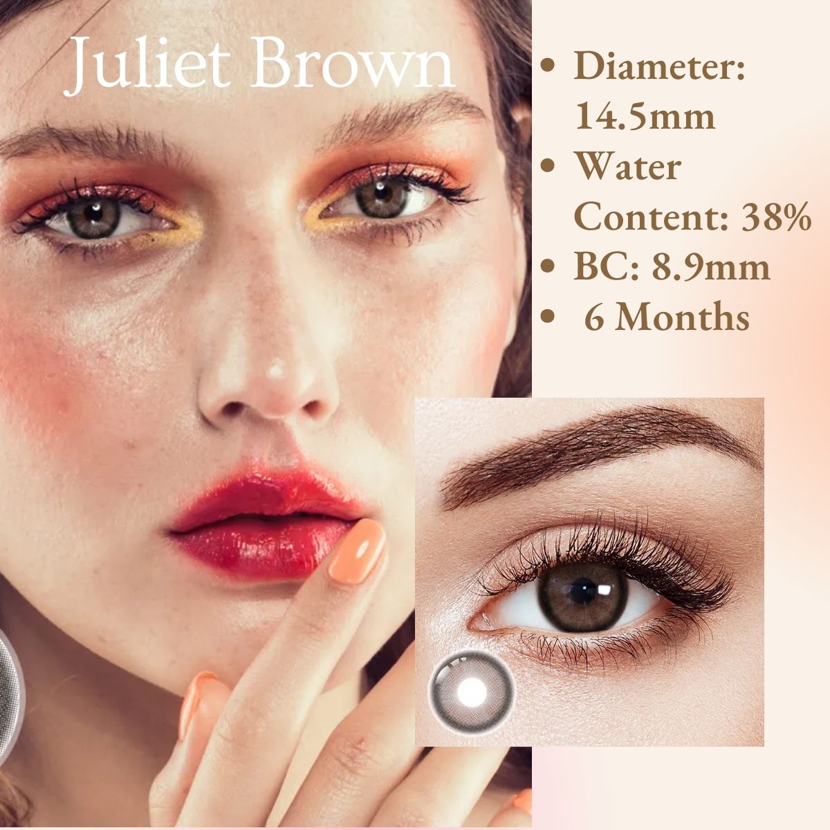 Juliet Brown 6 Months Contact Lenses