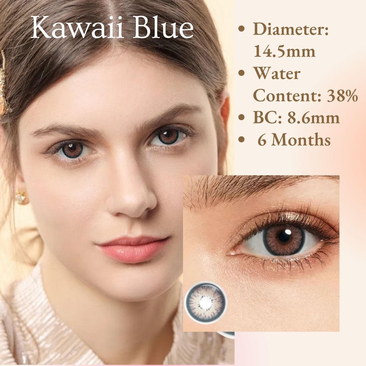 Kawaii Blue 6 Months Contact Lenses