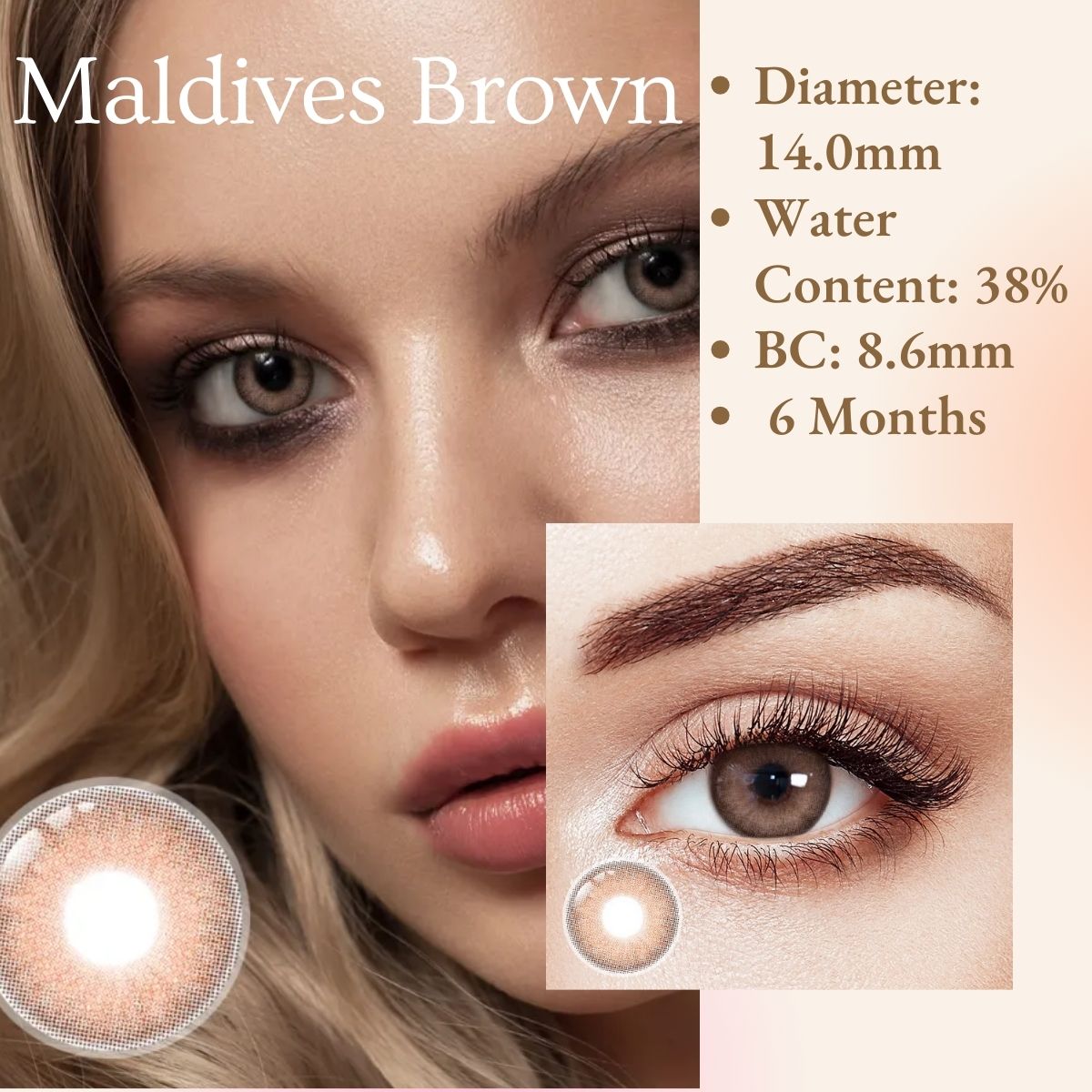 Maldives Brown 6 Months Contact Lenses