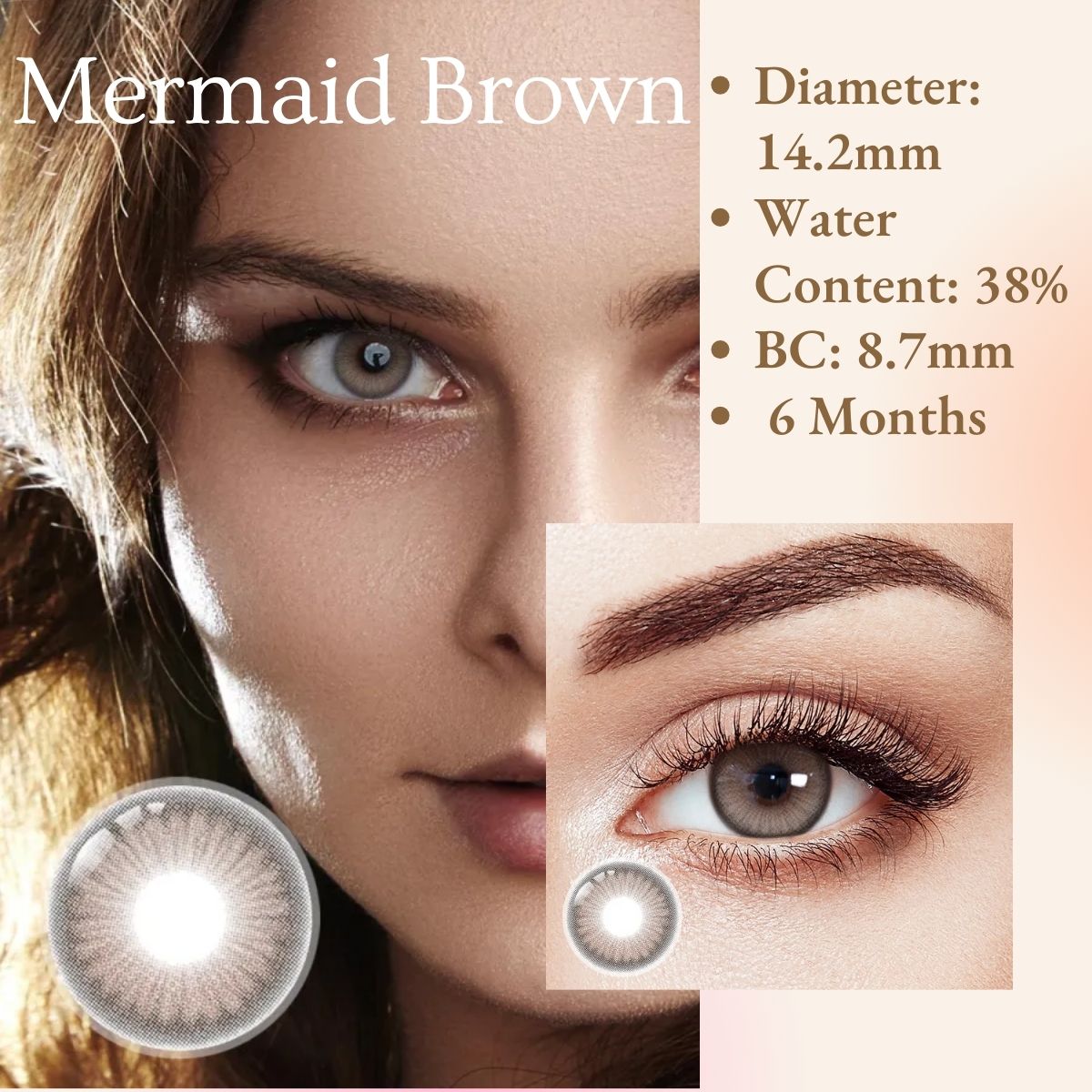 Mermaid Brown 6 Months Contact Lenses