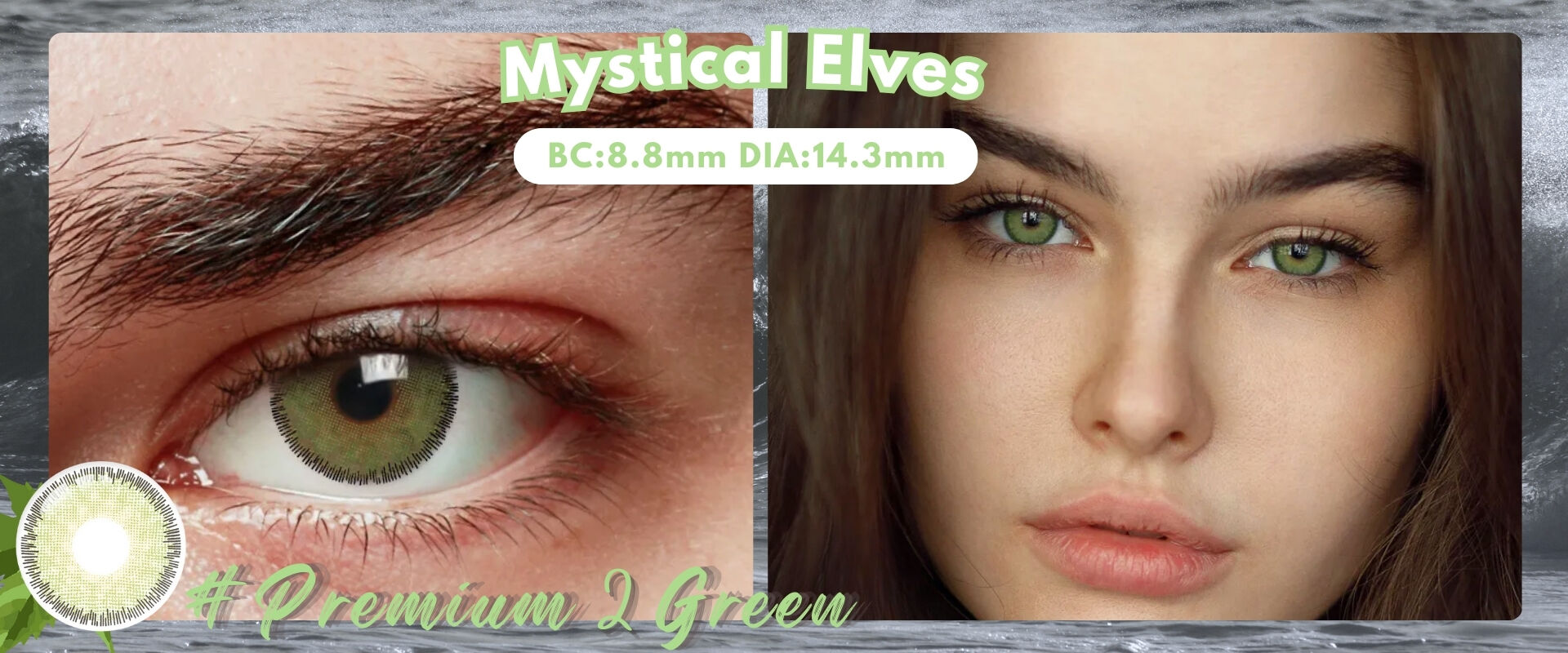 [US Warehouse] Premium 2 Green Prescription Contact Lenses