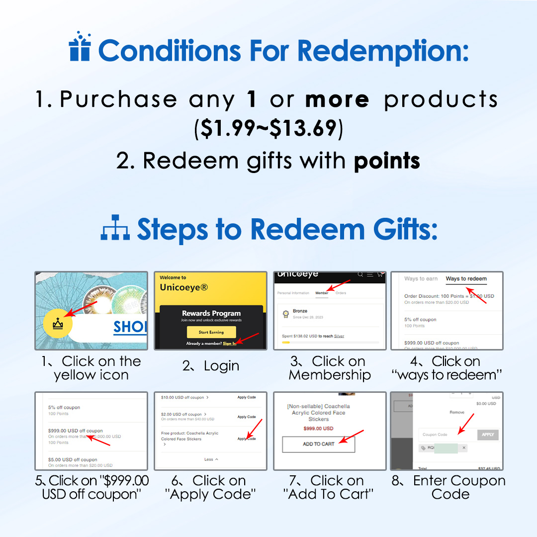 steps to redeem gifts