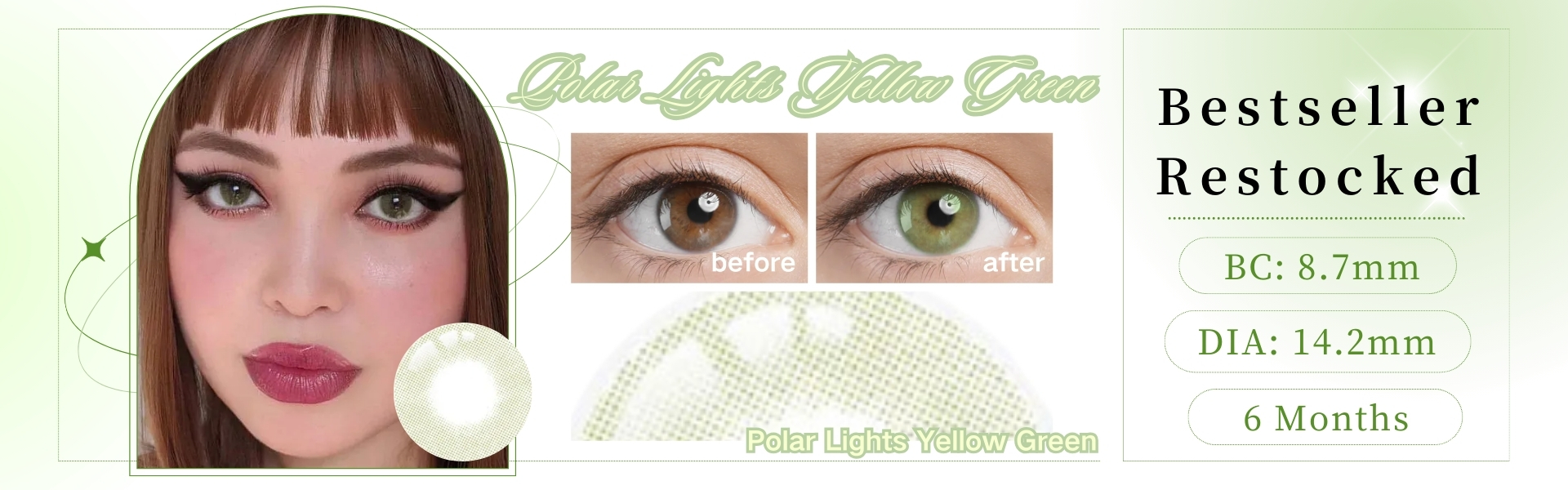 polar light yellow green