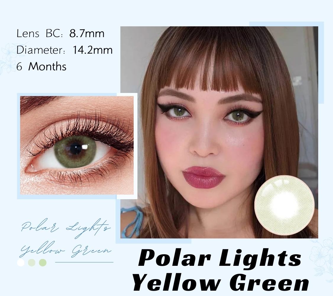 polar lights yellow green