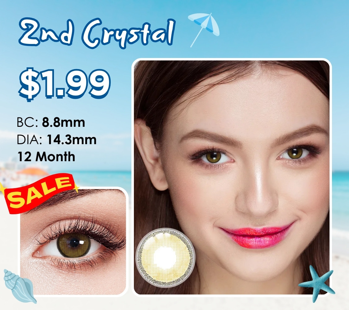 [US Warehouse] 2nd Crystal Prescription Monthly Contact Lenses