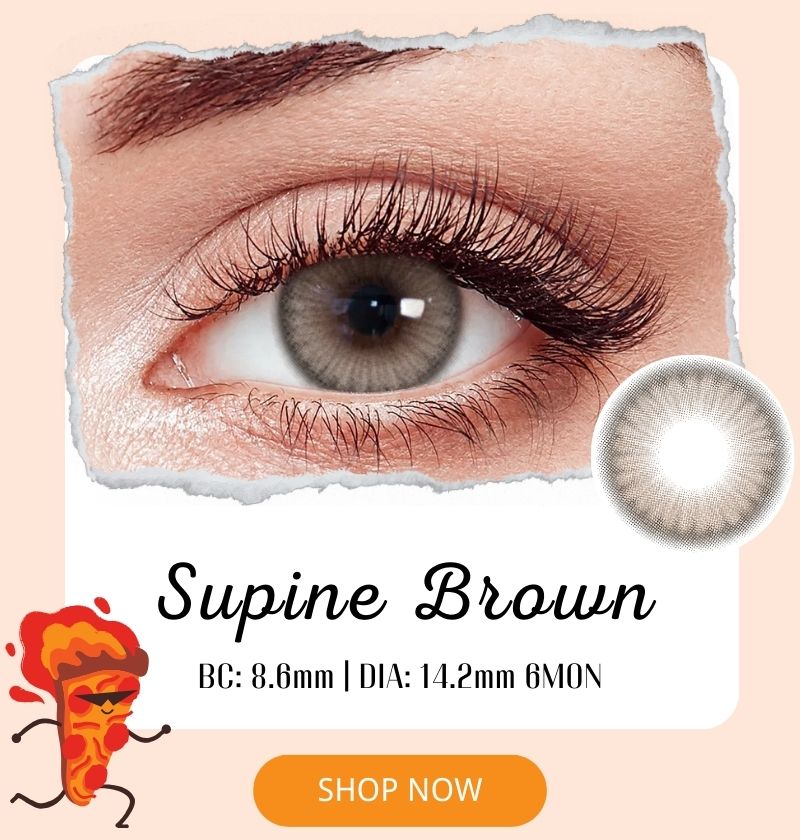 Supine Brown Prescription 6 Months Contact Lenses