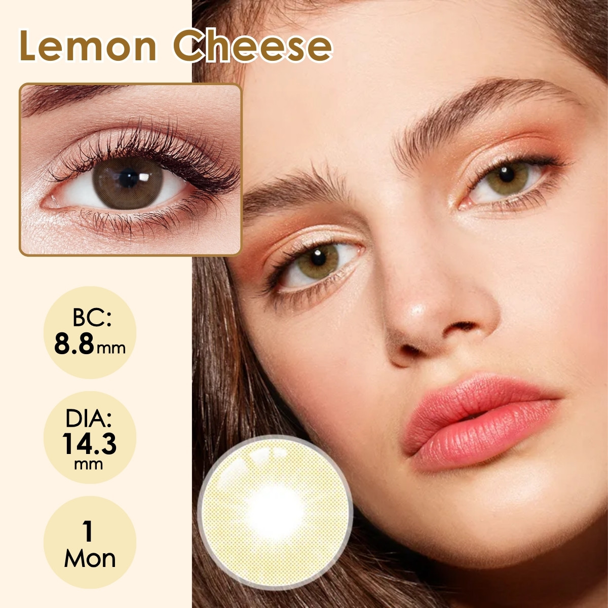 [US Warehouse] Lemon Cheese Monthly Contact Lenses