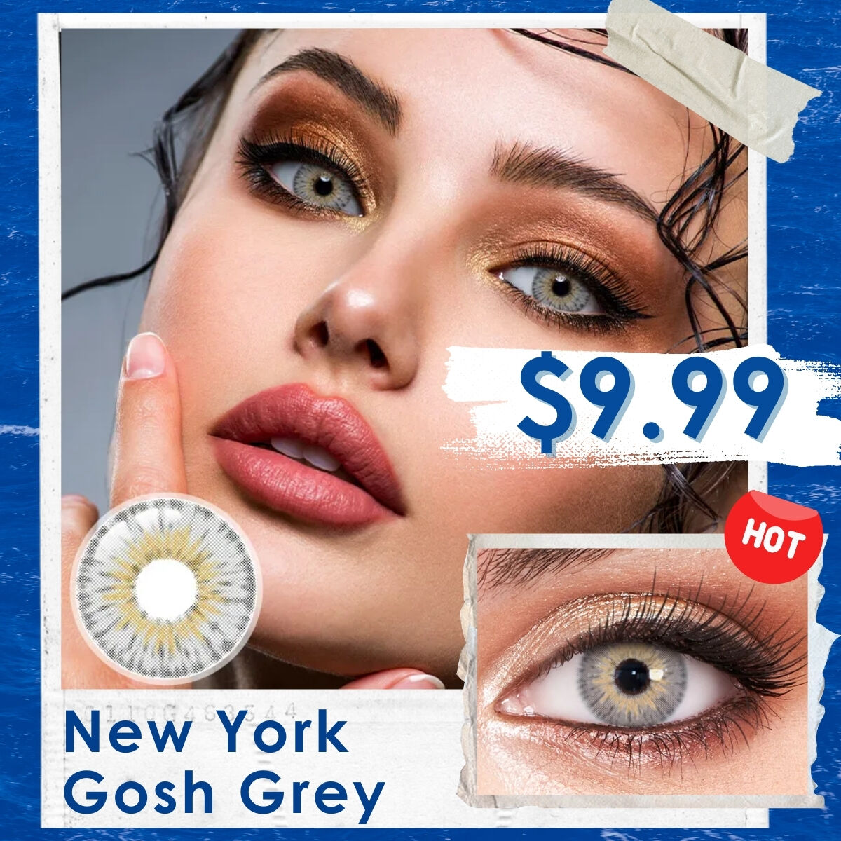 New York Gosh Grey Prescription 6 Months Contact Lenses
